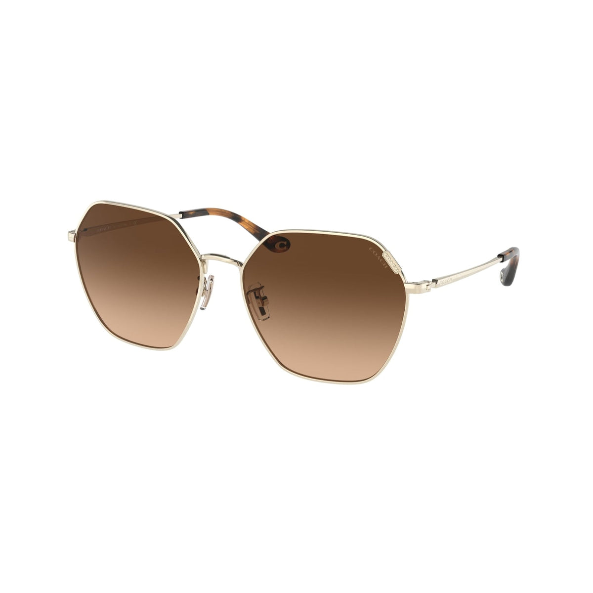 Coach Women's Sunglasses C7998 Gold Brown Gradient Metal Metal  0HC7132 900574 58