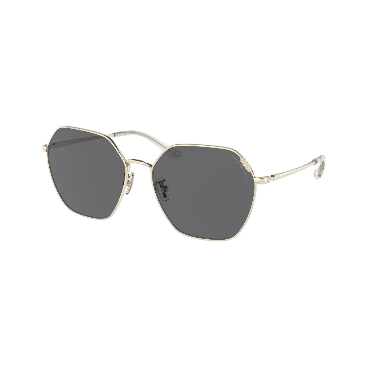 Coach Women's Sunglasses C7998 Gold Grey Solid Polar Metal Metal  0HC7132 900581 58