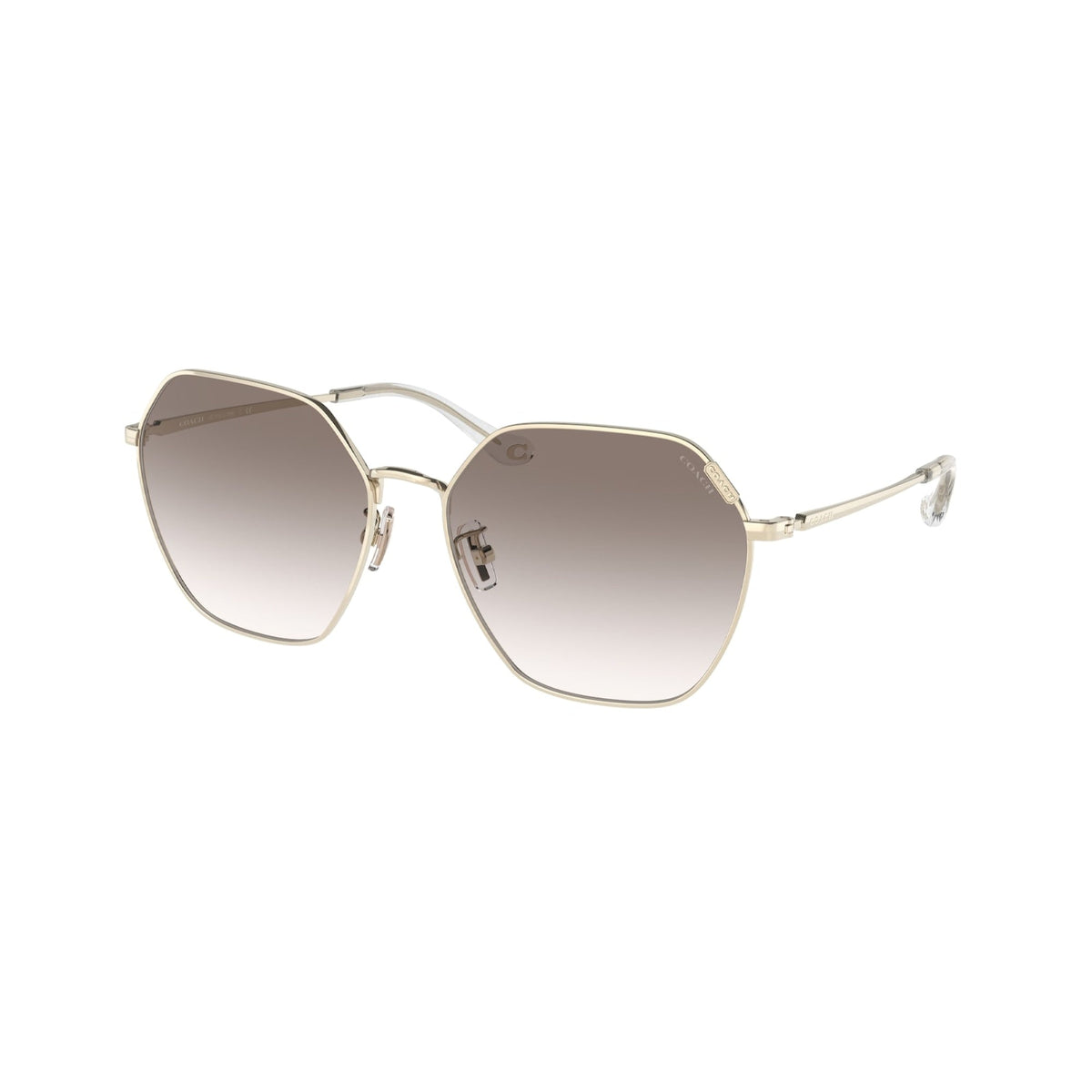 Coach Women's Sunglasses C7998 Gold Purple Grey Gradient Metal Metal  0HC7132 90058G 58