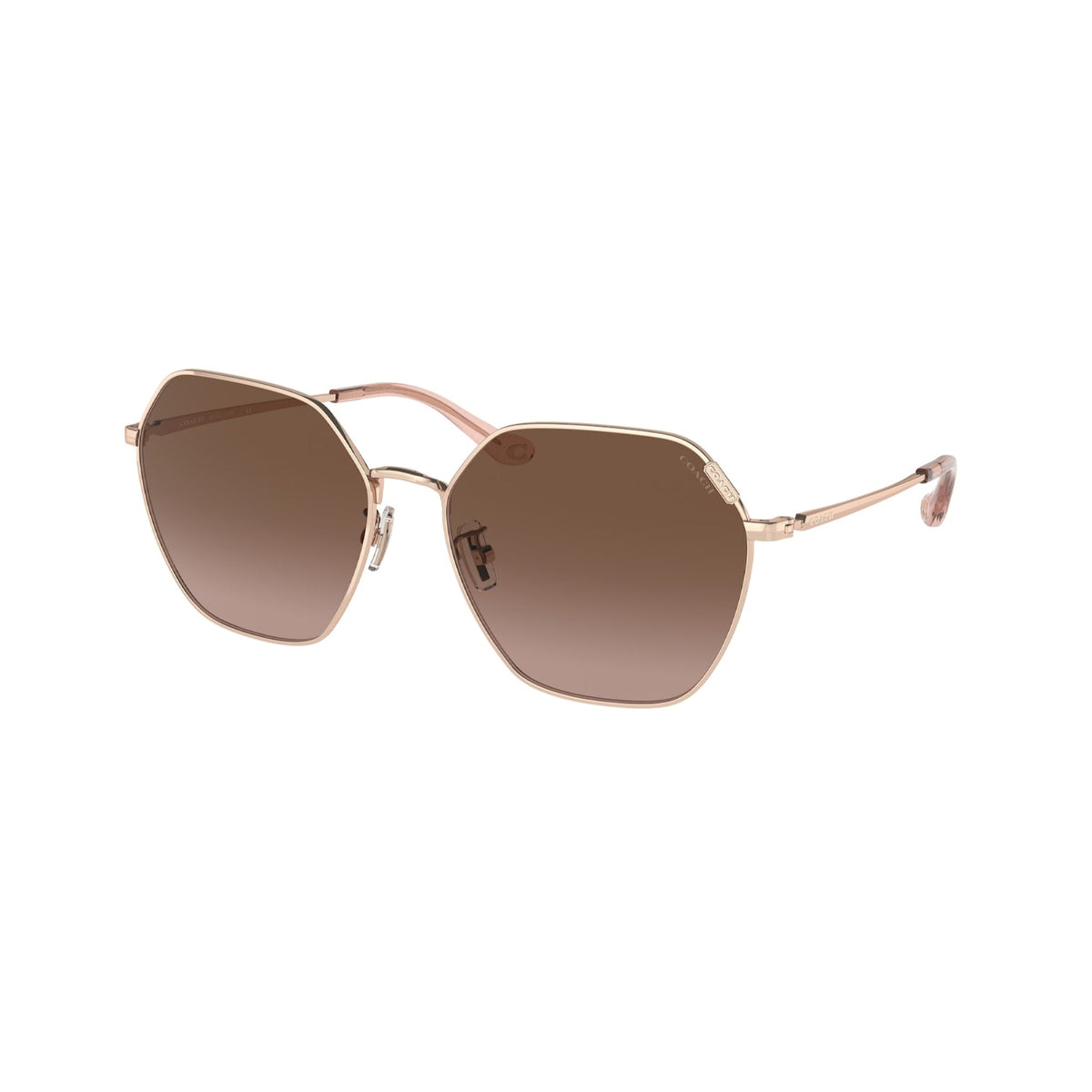 Coach Women's Sunglasses C7998 Pink Brown Pink Gradient Flash Metal Metal  0HC7132 93315M 58