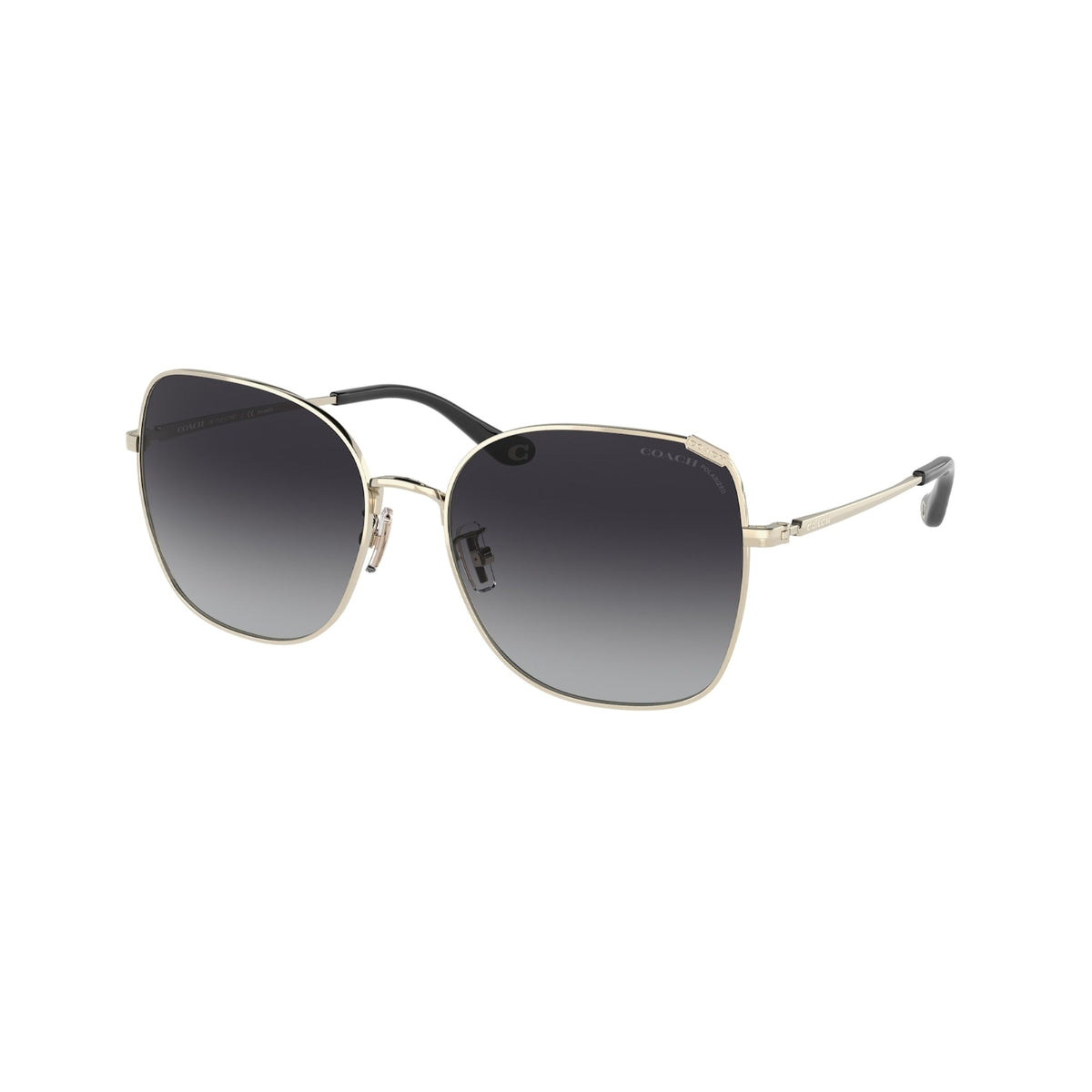 Coach Women's Sunglasses C7997 Gold Grey Gradient Polar Metal Metal  0HC7133 9005T3 57