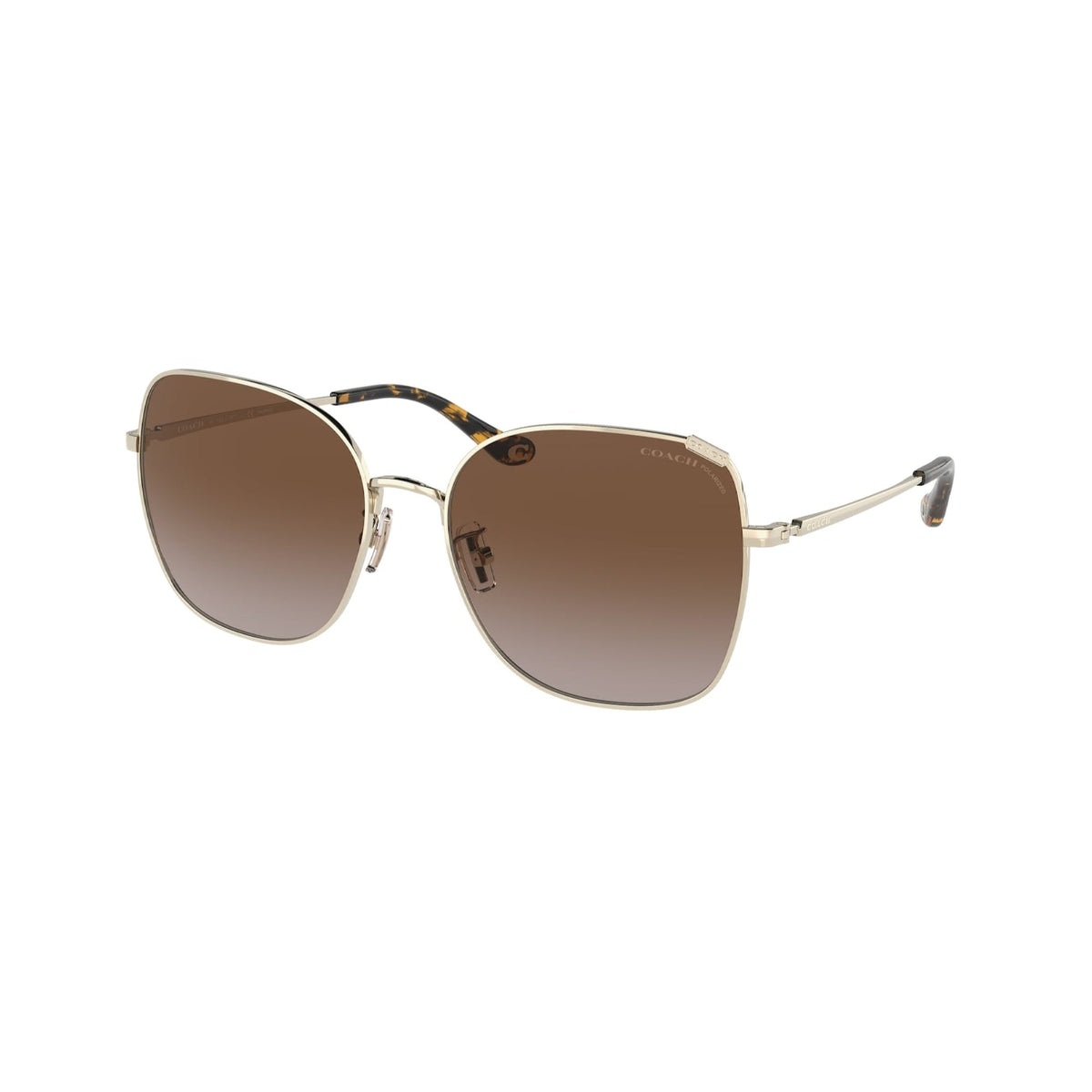 Coach Women's Sunglasses C7997 Gold Brown Gradient Polar Metal Metal  0HC7133 9005T5 57