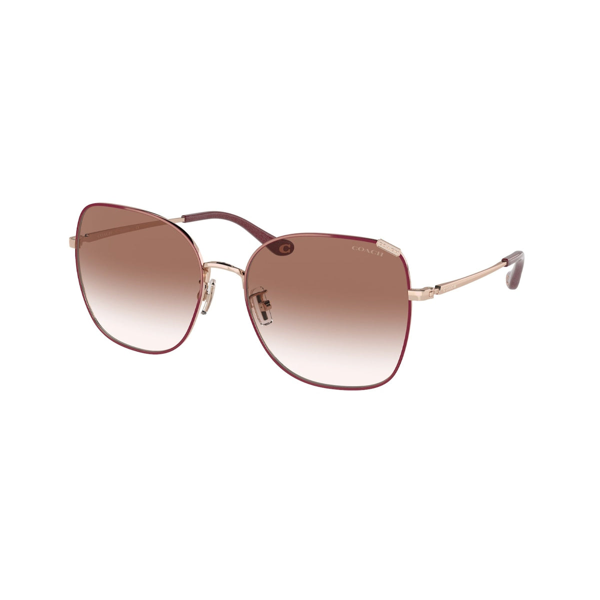 Coach Women's Sunglasses C7997 Bordeaux Burgundy Gradient Metal Metal  0HC7133 94038D 57