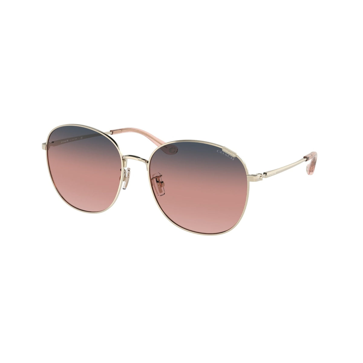 Coach Women's Sunglasses C7996 Gold Purple Pink Gradient Metal Metal  0HC7134 90058D 57
