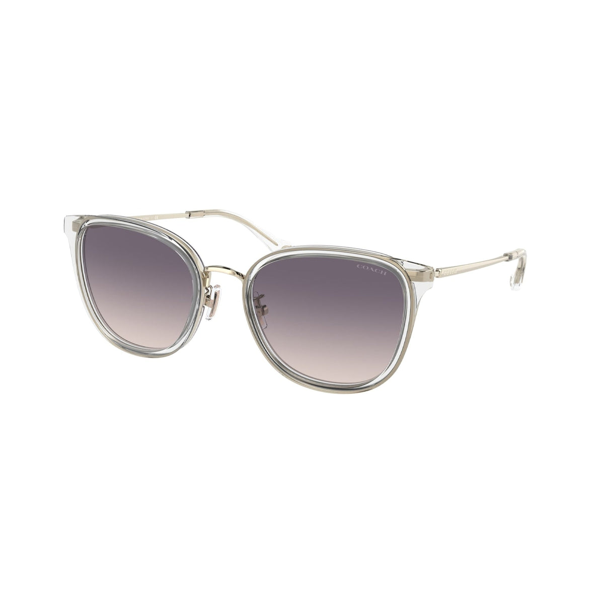 Coach Women's Sunglasses C7999 Clear Purple Pink Gradient Metal Metal  0HC7135 511136 54