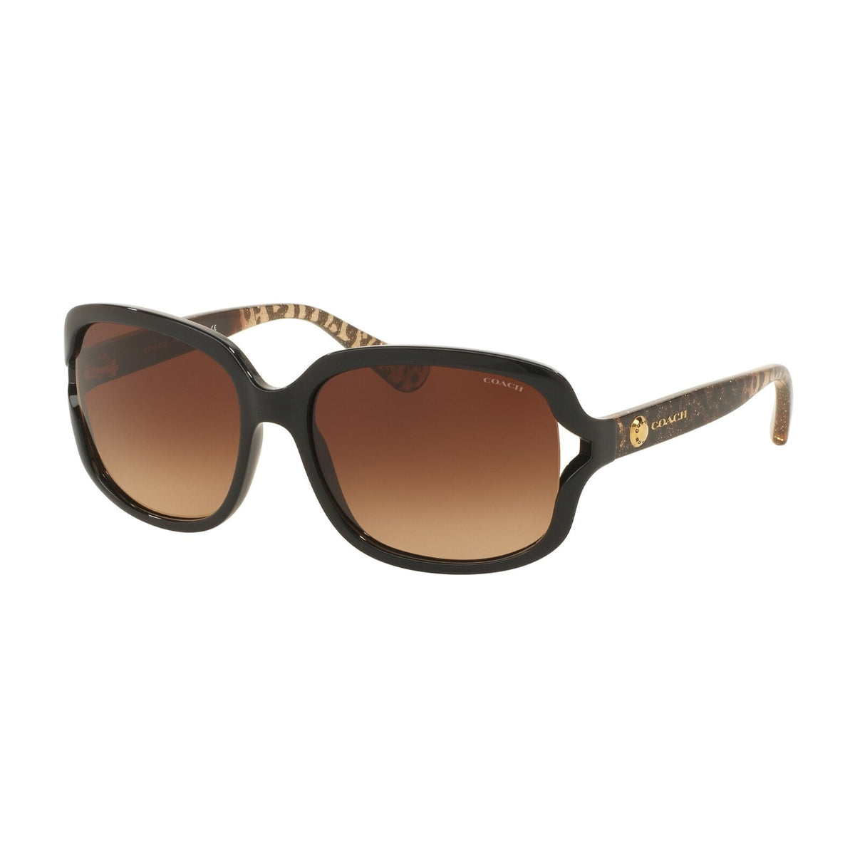Coach Women's Sunglasses L149 Black Brown Gradient Plastic Plastic  0HC8169 535313 57