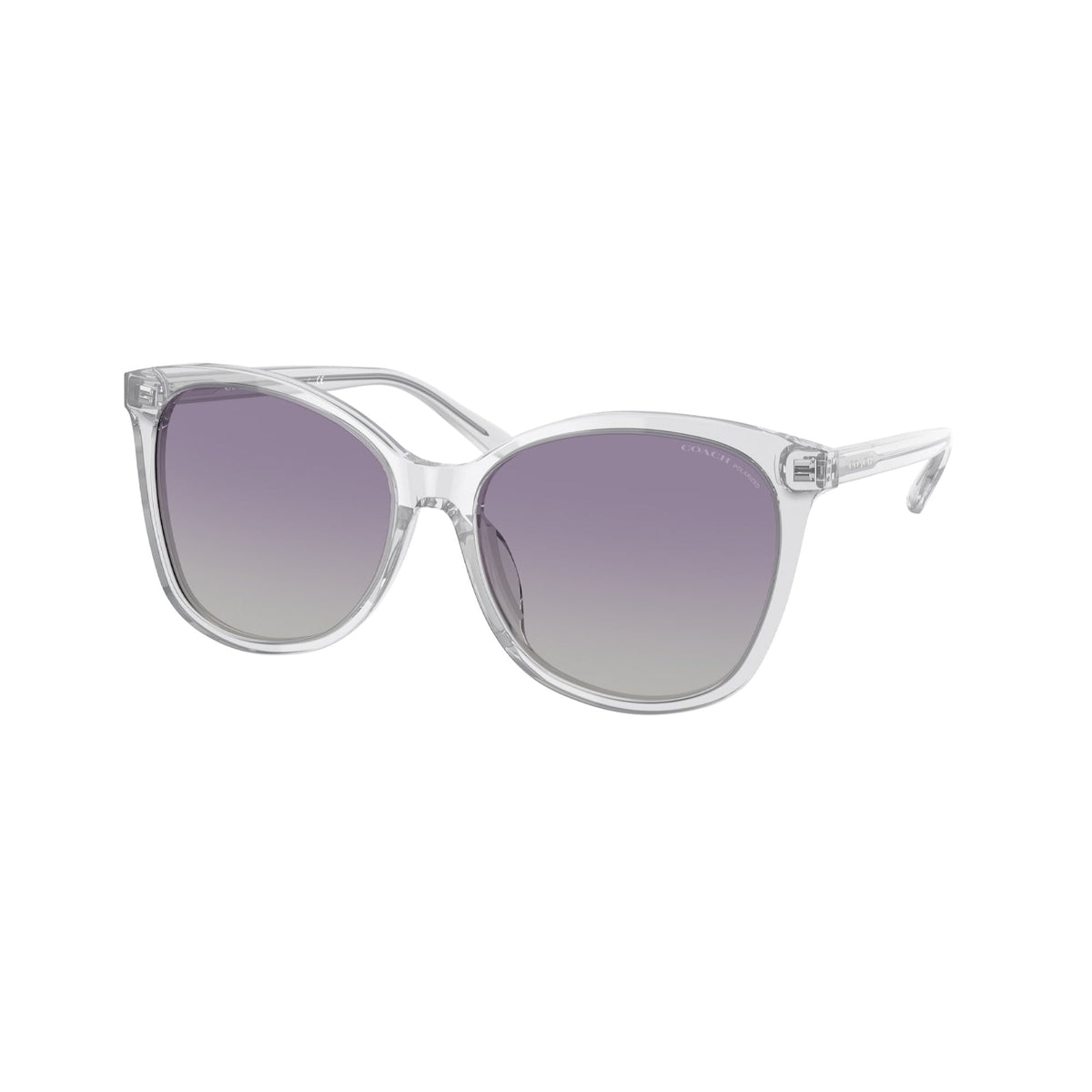 Coach Women's Sunglasses L1101 Grey Purple Grey Gradient Polar Plastic Plastic  0HC8271U 56148J 57