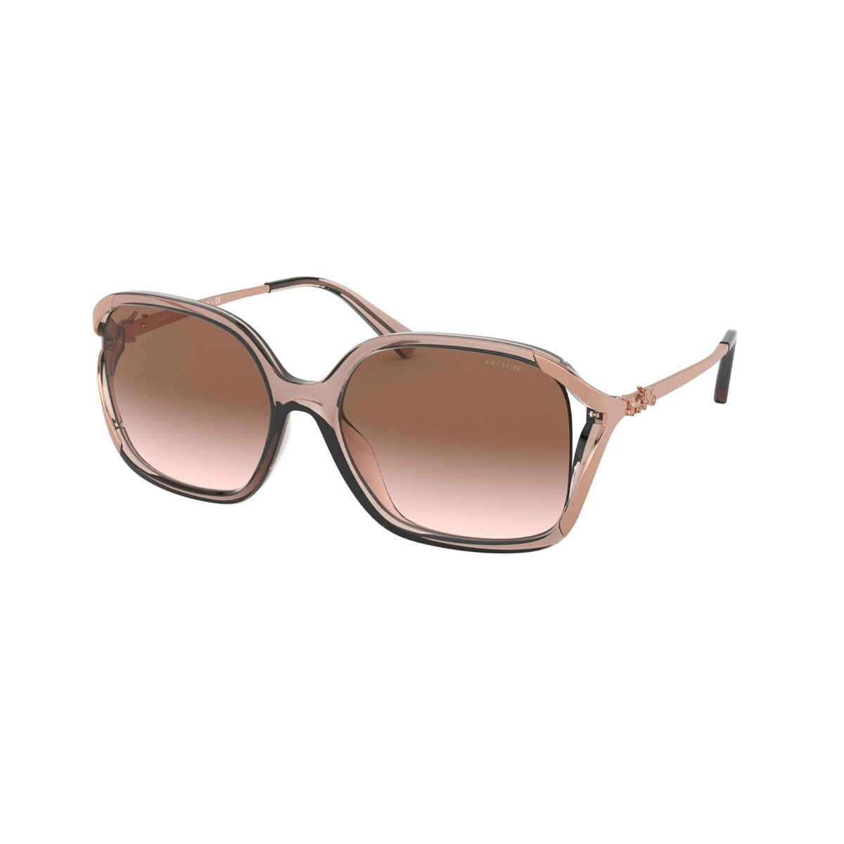 Coach Women's Sunglasses L1116 Brown Brown Pink Gradient Plastic Plastic  0HC8280U 556113 57