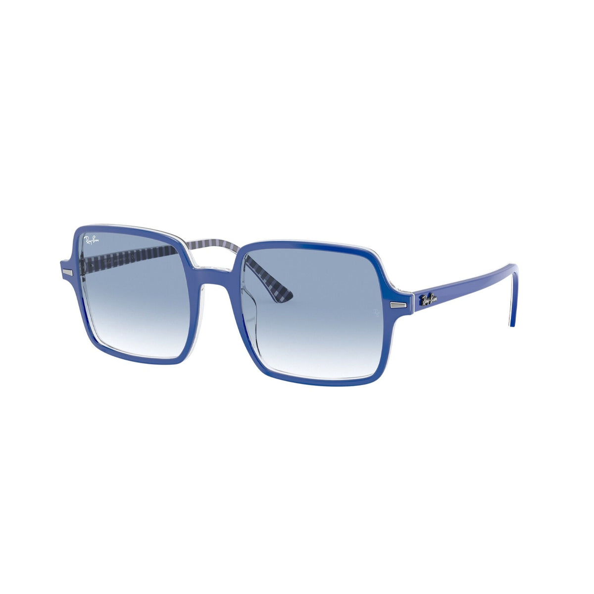 Ray-Ban Women's Sunglasses Square II Blue Clear Gradient Blue Plastic Plastic  0RB1973 13193F 53