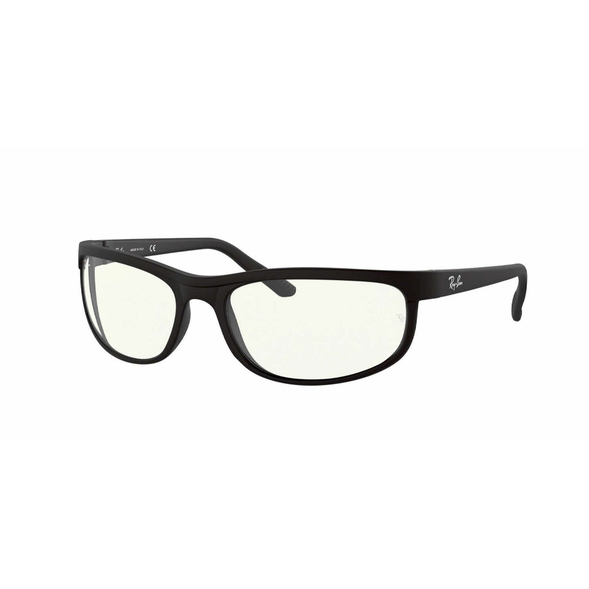 Ray-Ban Unisex Sunglasses Predator 2 Black Clear/Blue Light Filter Plastic Plastic  0RB2027 601SBF 62