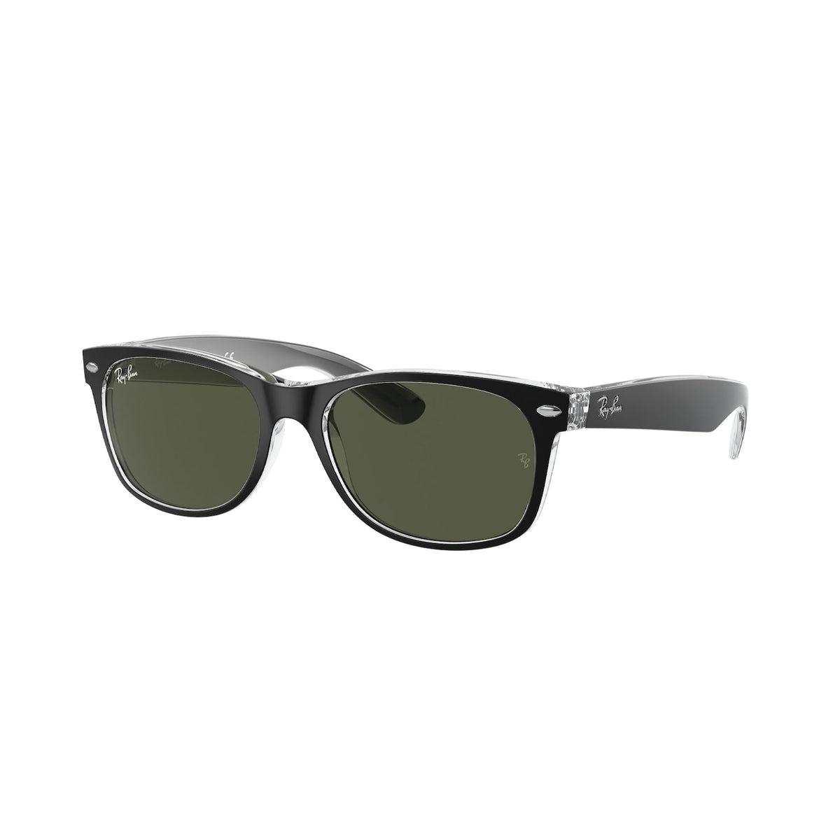 Ray-Ban Unisex Sunglasses New Wayfarer Clear G-15 Green Plastic Plastic  0RB2132 6052 52