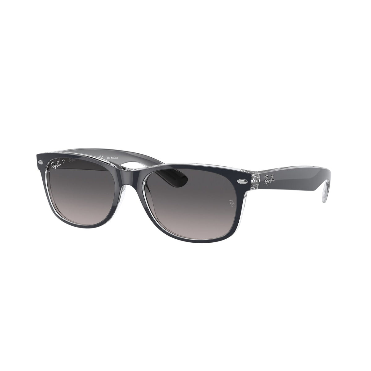 Ray-Ban Unisex Sunglasses New Wayfarer Clear Grey Gradient Plastic Plastic  0RB2132 6053M3 55