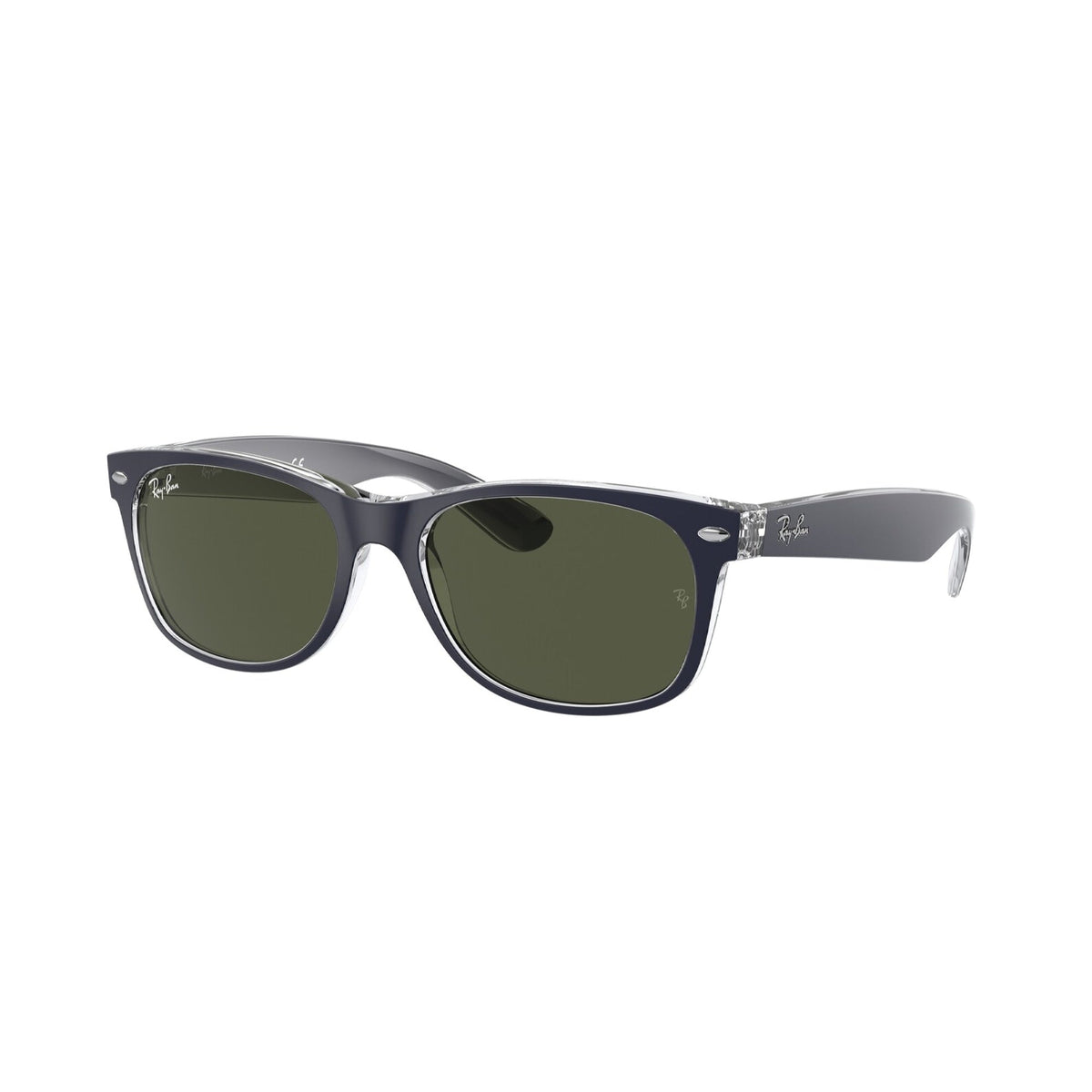 Ray-Ban Unisex Sunglasses New Wayfarer Blue G-15 Green Plastic Plastic  0RB2132 6188 55