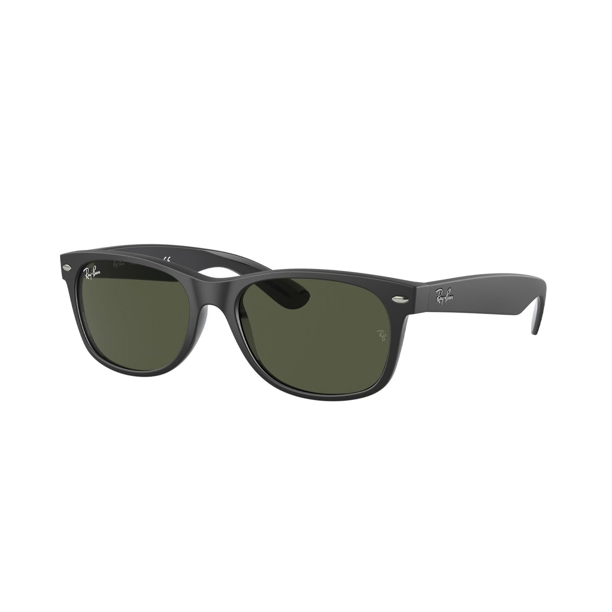 Ray-Ban Unisex Sunglasses New Wayfarer Black G-15 Green Plastic Plastic  0RB2132 646231 55