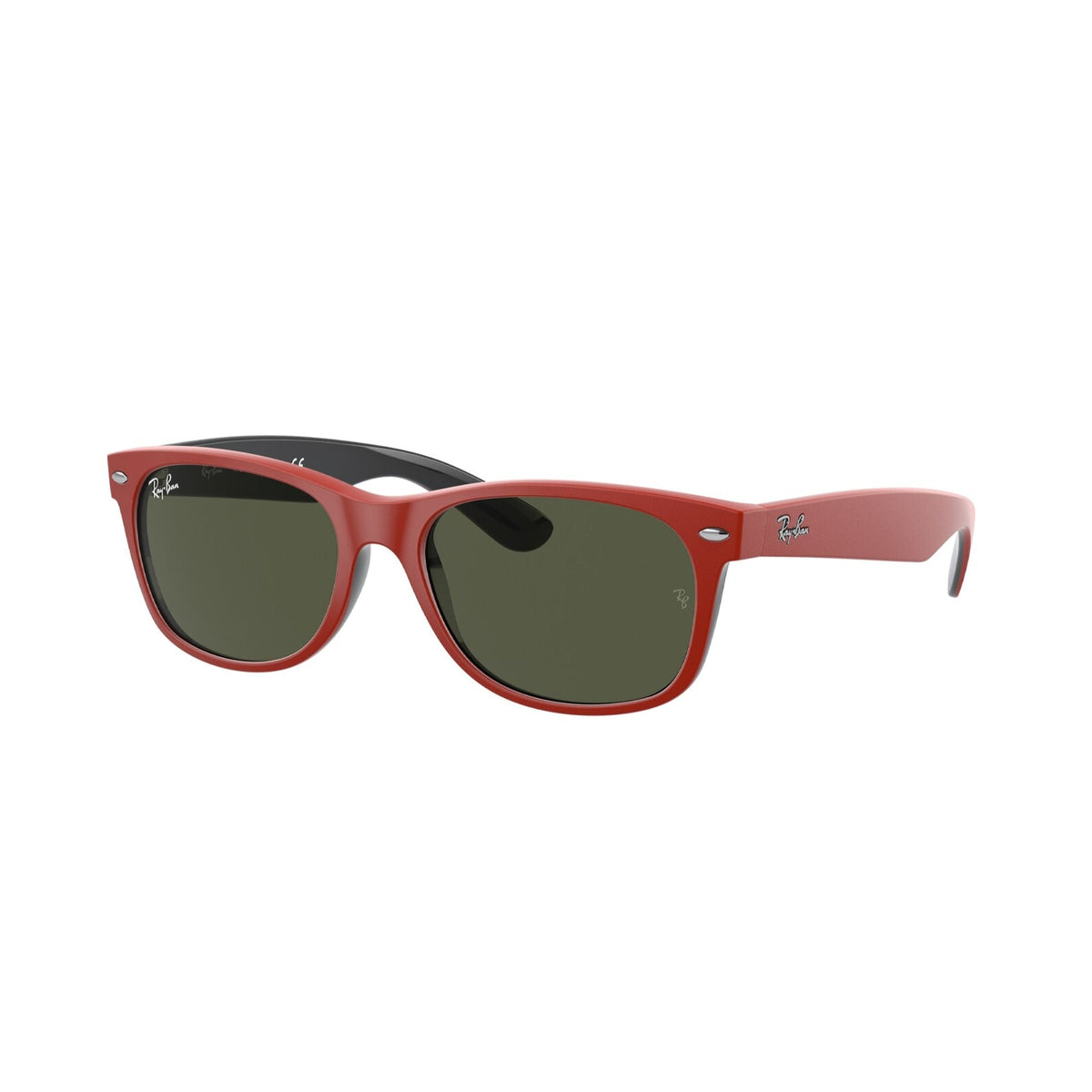 Ray-Ban Unisex Sunglasses New Wayfarer Red G-15 Green Plastic Plastic  0RB2132 646631 55