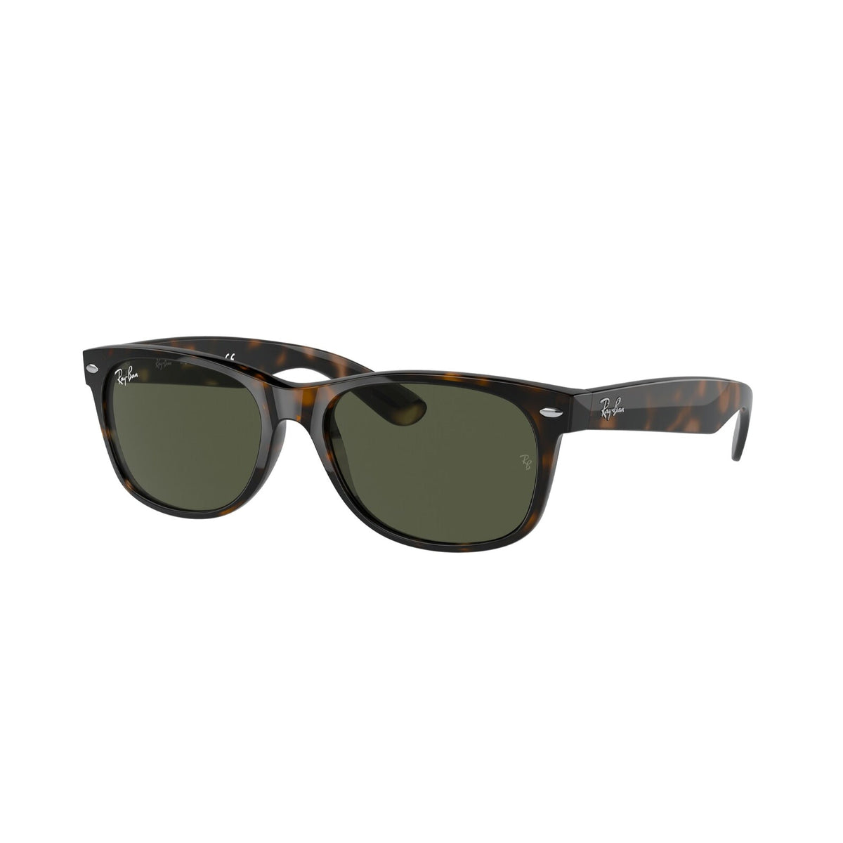 Ray-Ban Unisex Sunglasses New Wayfarer Havana G-15 Green Plastic Plastic  0RB2132 902L 55