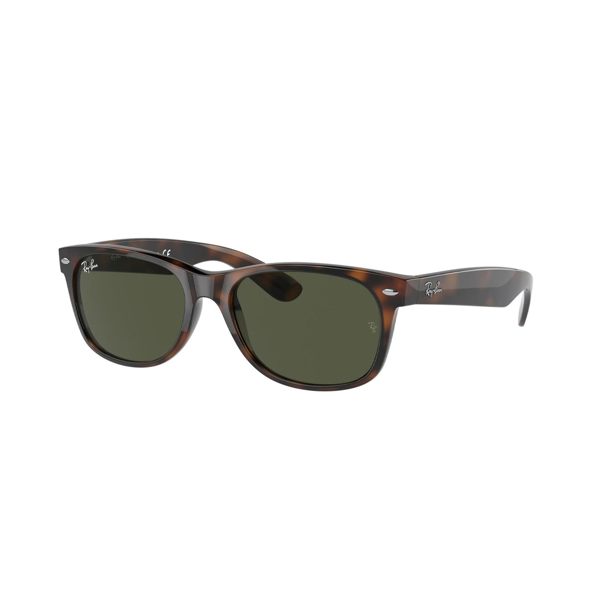 Ray-Ban Unisex Sunglasses New Wayfarer Havana G-15 Green Plastic Plastic  0RB2132 902 58
