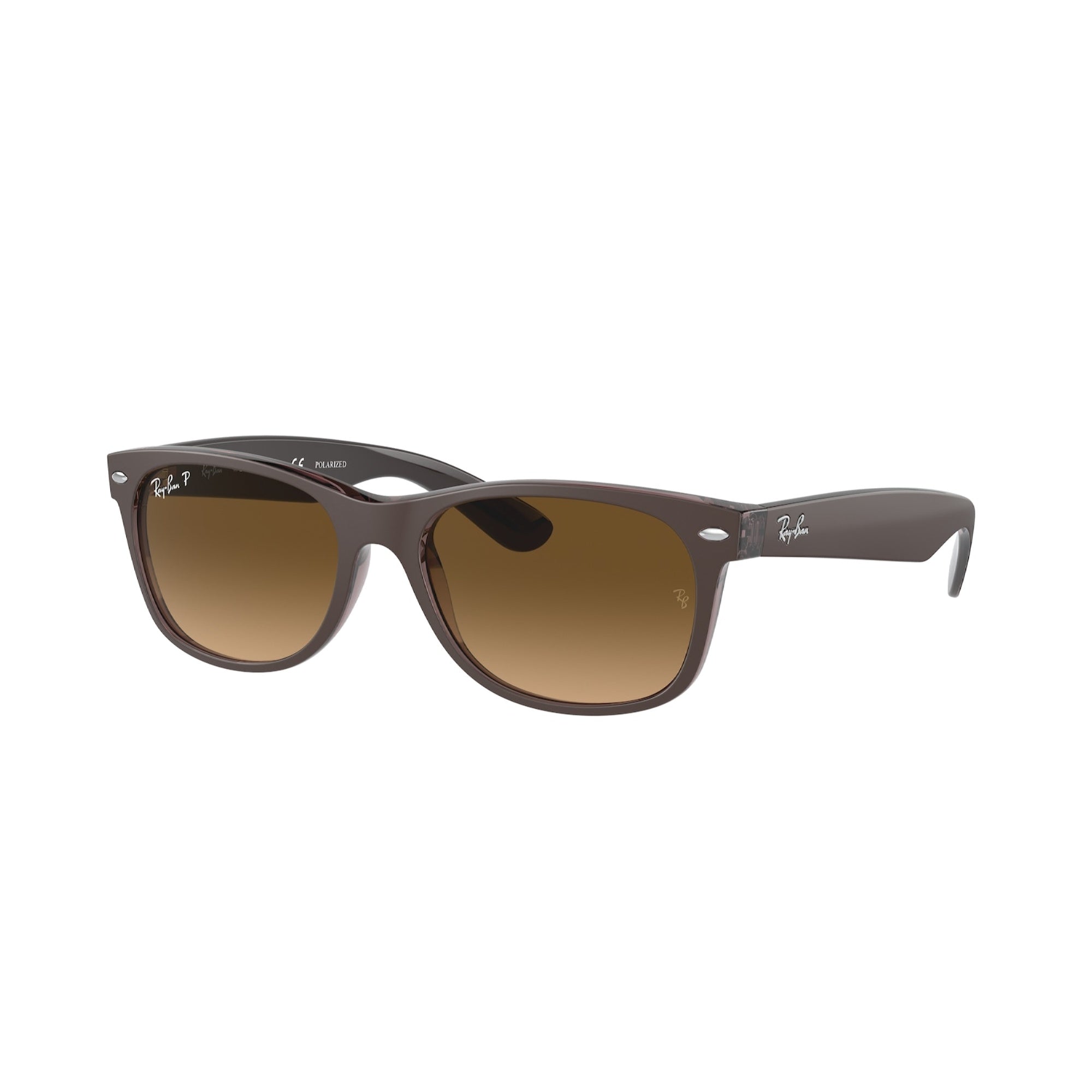 Ray Ban Unisex Sunglasses New Wayfarer Brown Brown Gradient Polar Plas Bezali