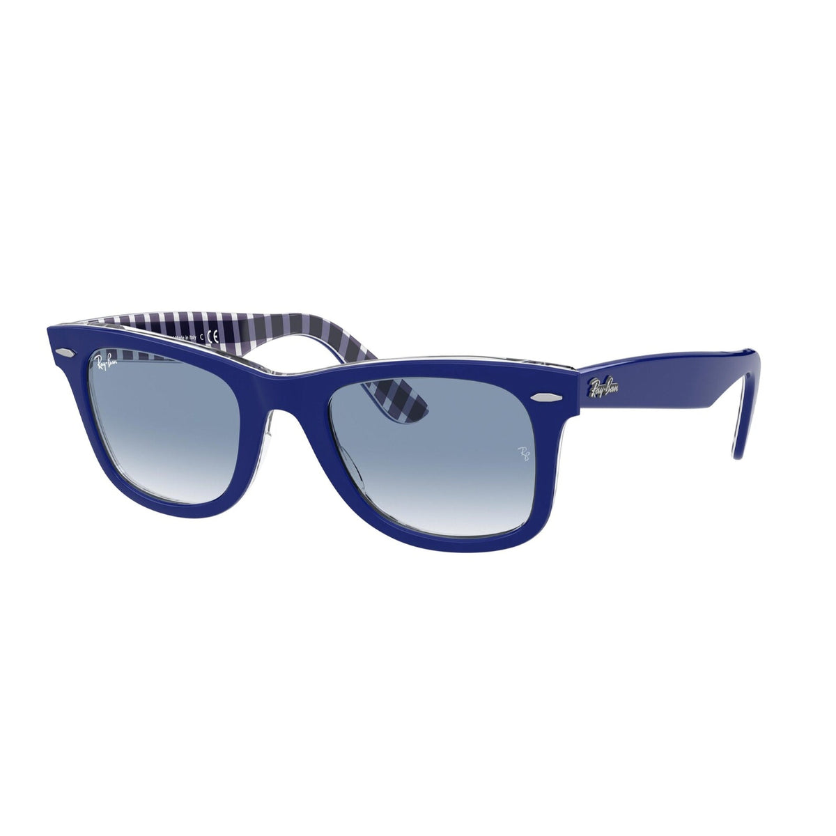 Ray-Ban Unisex Sunglasses Wayfarer Blue Clear Gradient Blue Plastic Plastic  0RB2140F 13193F 54