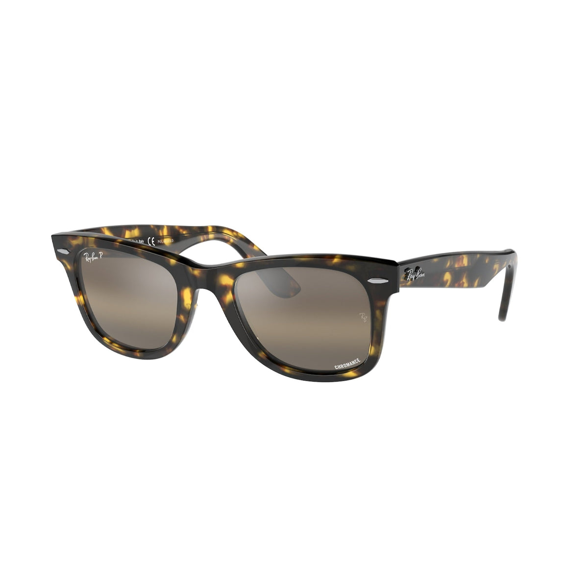 Ray-Ban Unisex Sunglasses Wayfarer Havana Polar Clear Gradient Brown Plastic Plastic  0RB2140F 1332G5 52
