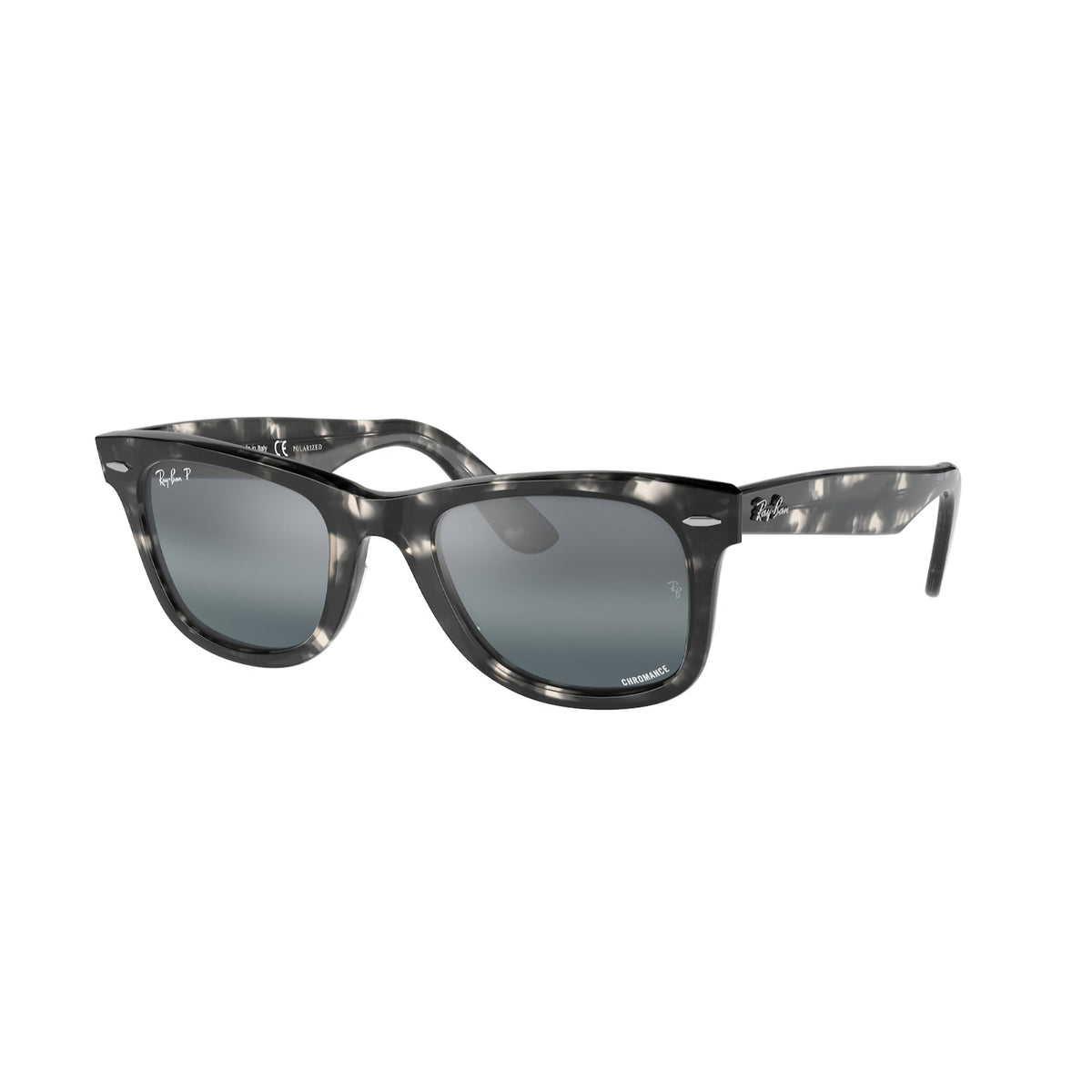 Ray-Ban Unisex Sunglasses Wayfarer Havana Polar Clear Gradient Dark Blue Plastic Plastic  0RB2140F 1333G6 52