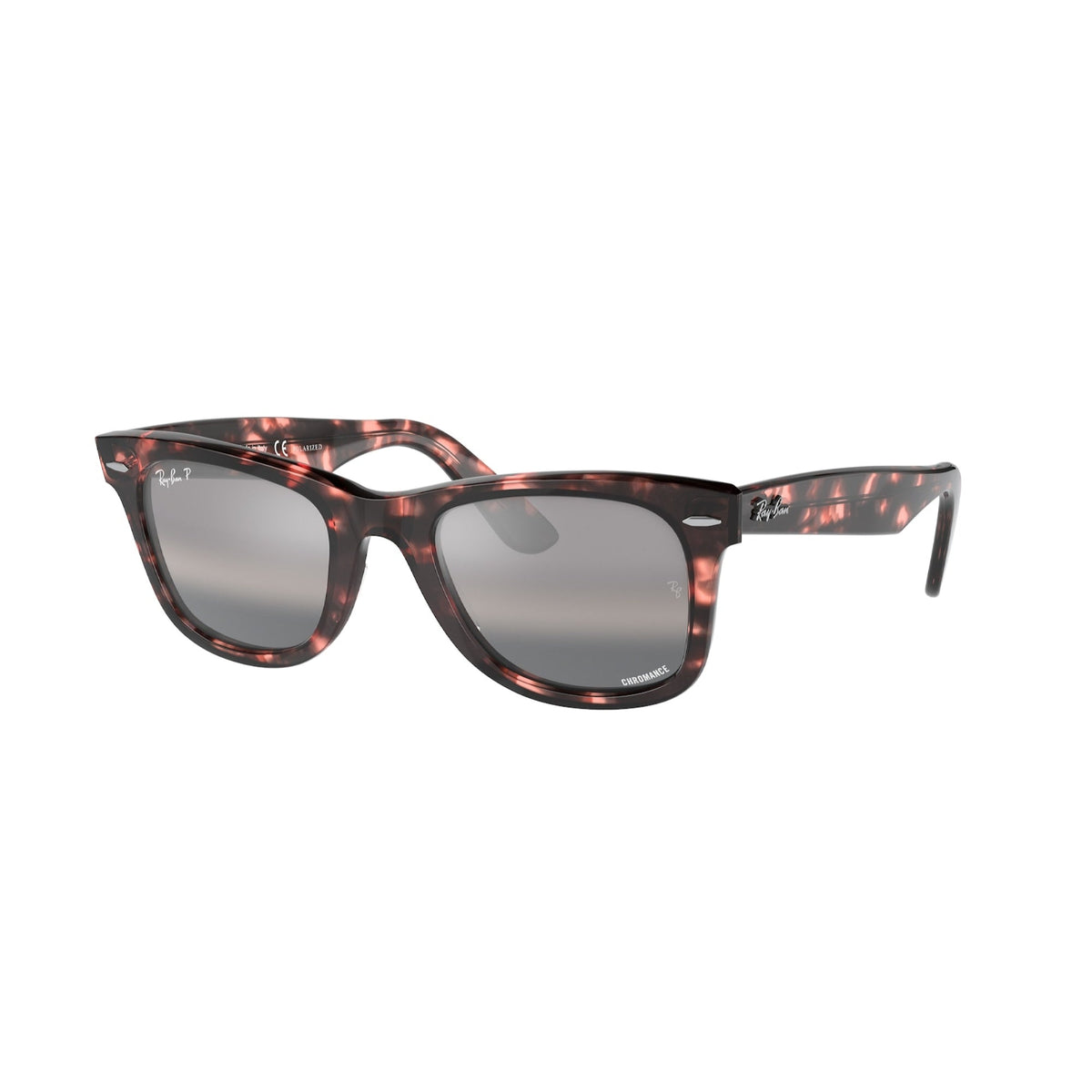 Ray-Ban Unisex Sunglasses Wayfarer Havana Polar Clear Gradient Dark Grey Plastic Plastic  0RB2140F 1334G3 52