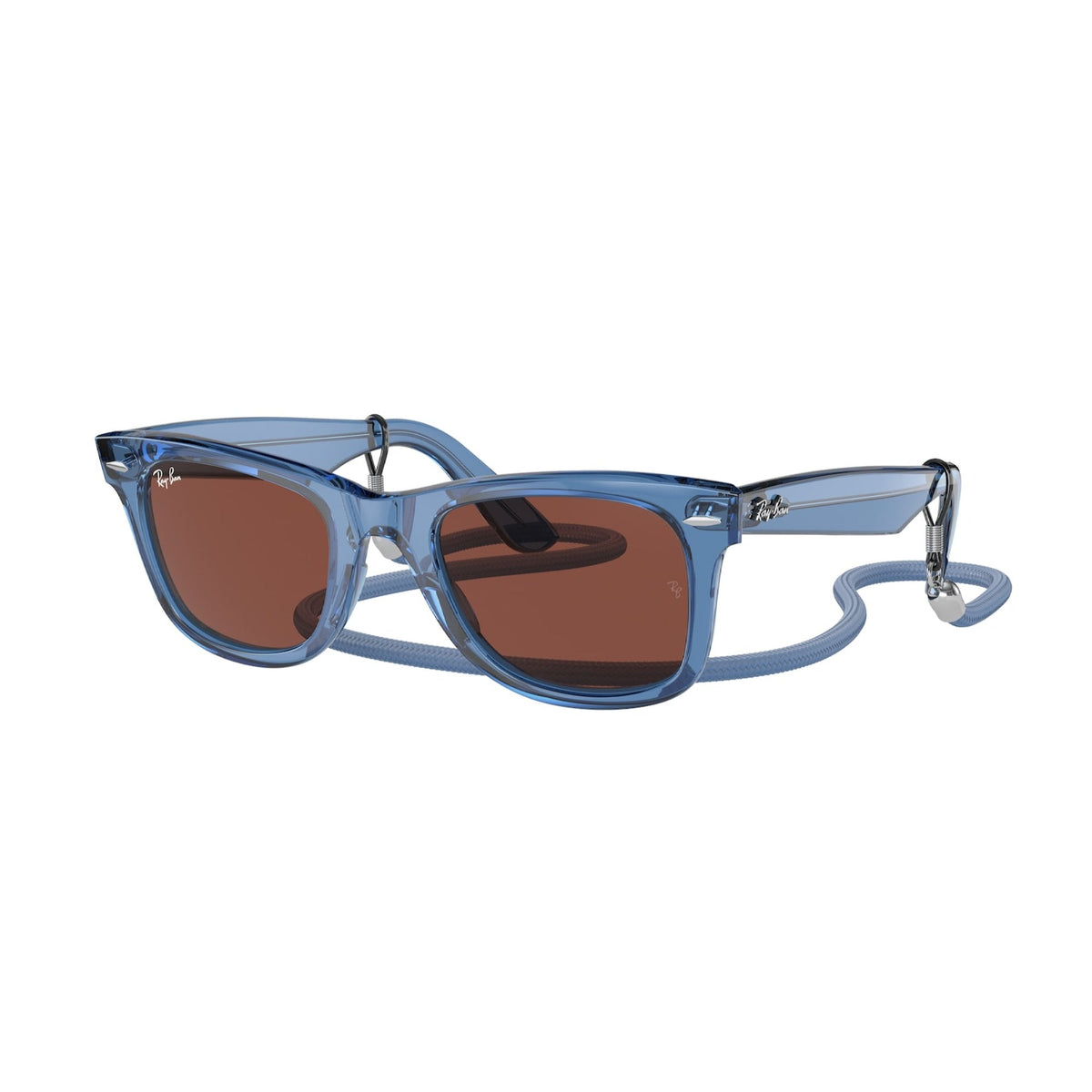 Ray-Ban Unisex Sunglasses Wayfarer Blue Red Plastic Plastic  0RB2140F 6587C5 52