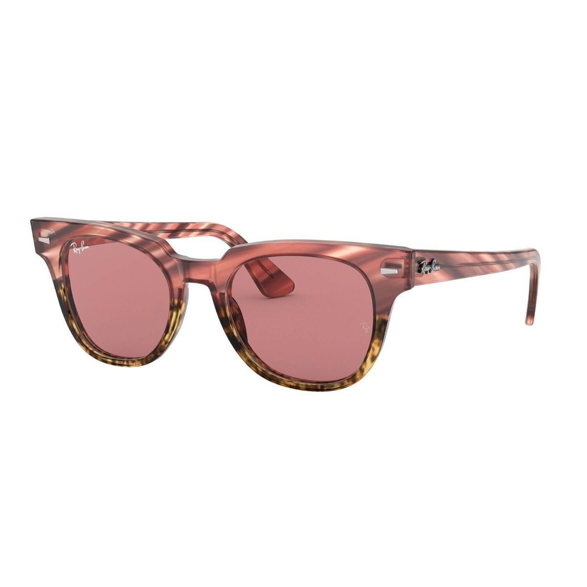 Ray-Ban Unisex Sunglasses Meteor Pink Violet Photo Mirror Gold Plastic Plastic  0RB2168 1253U0 50