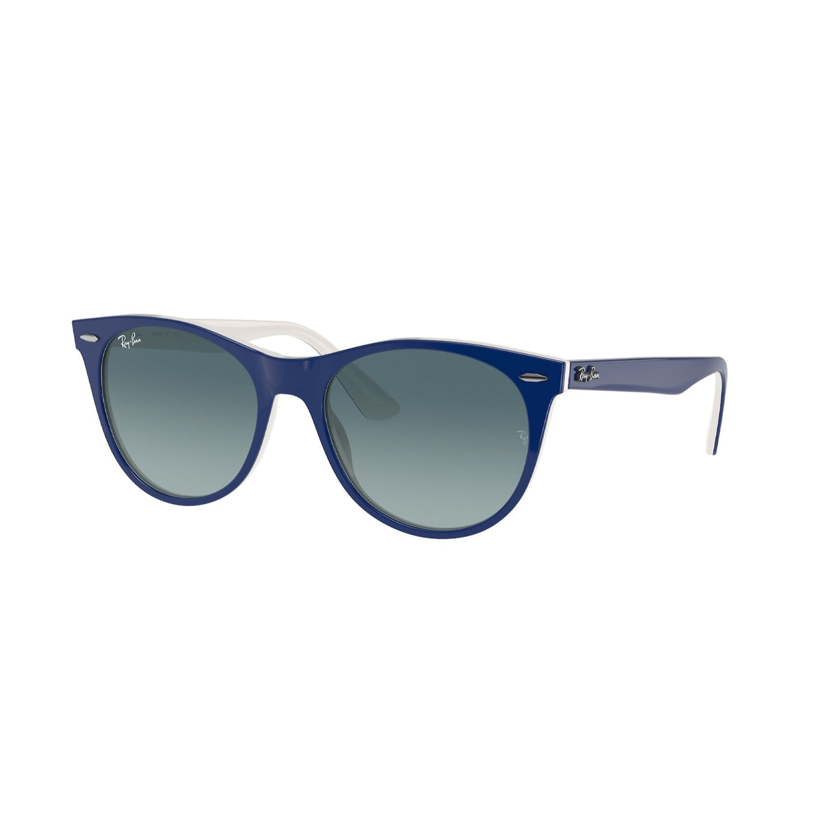 Ray-Ban Unisex Sunglasses Wayfarer II Blue Blue Gradient Grey Plastic Plastic  0RB2185 12993M 52