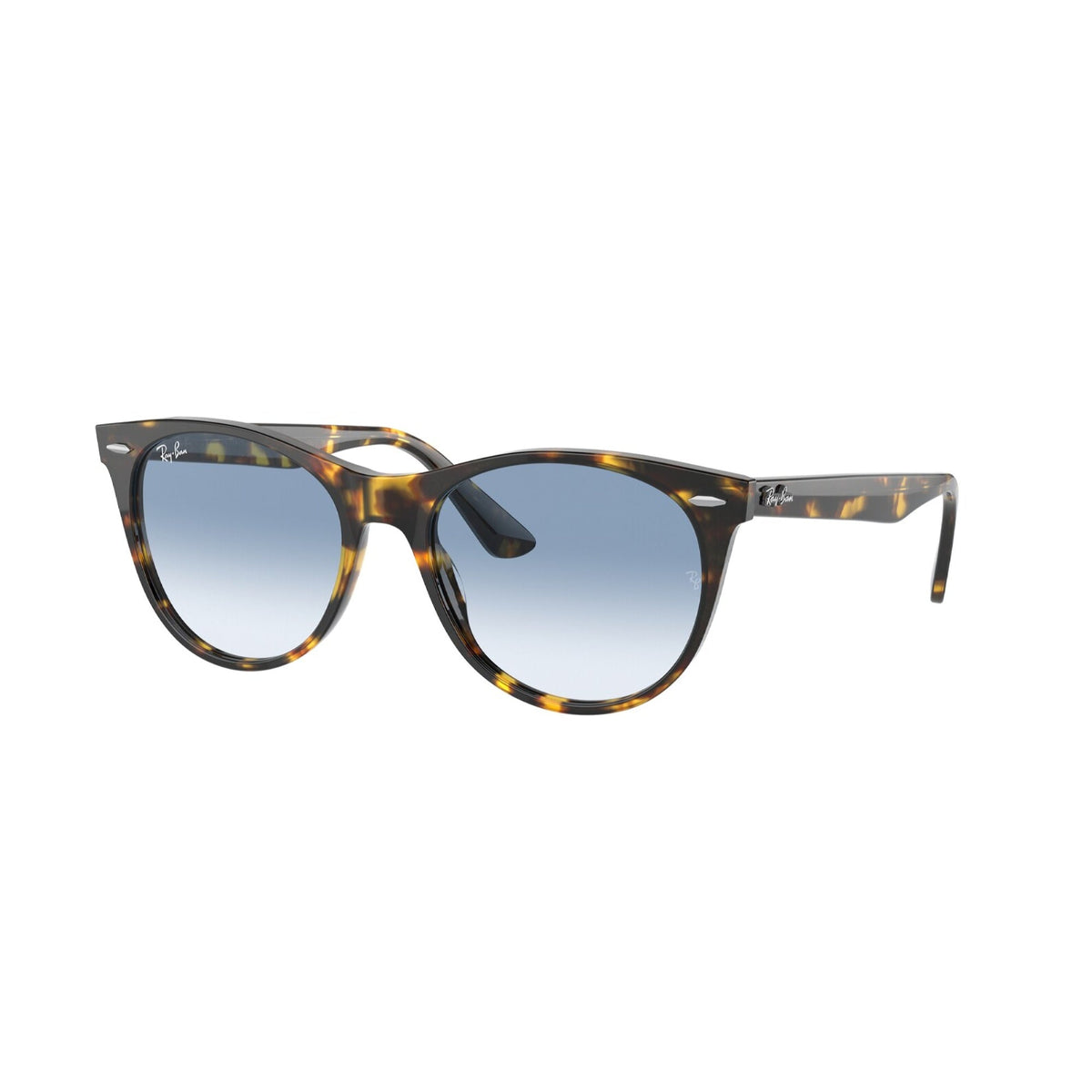 Ray-Ban Unisex Sunglasses Wayfarer II Havana Clear Gradient Blue Plastic Plastic  0RB2185 13323F 52