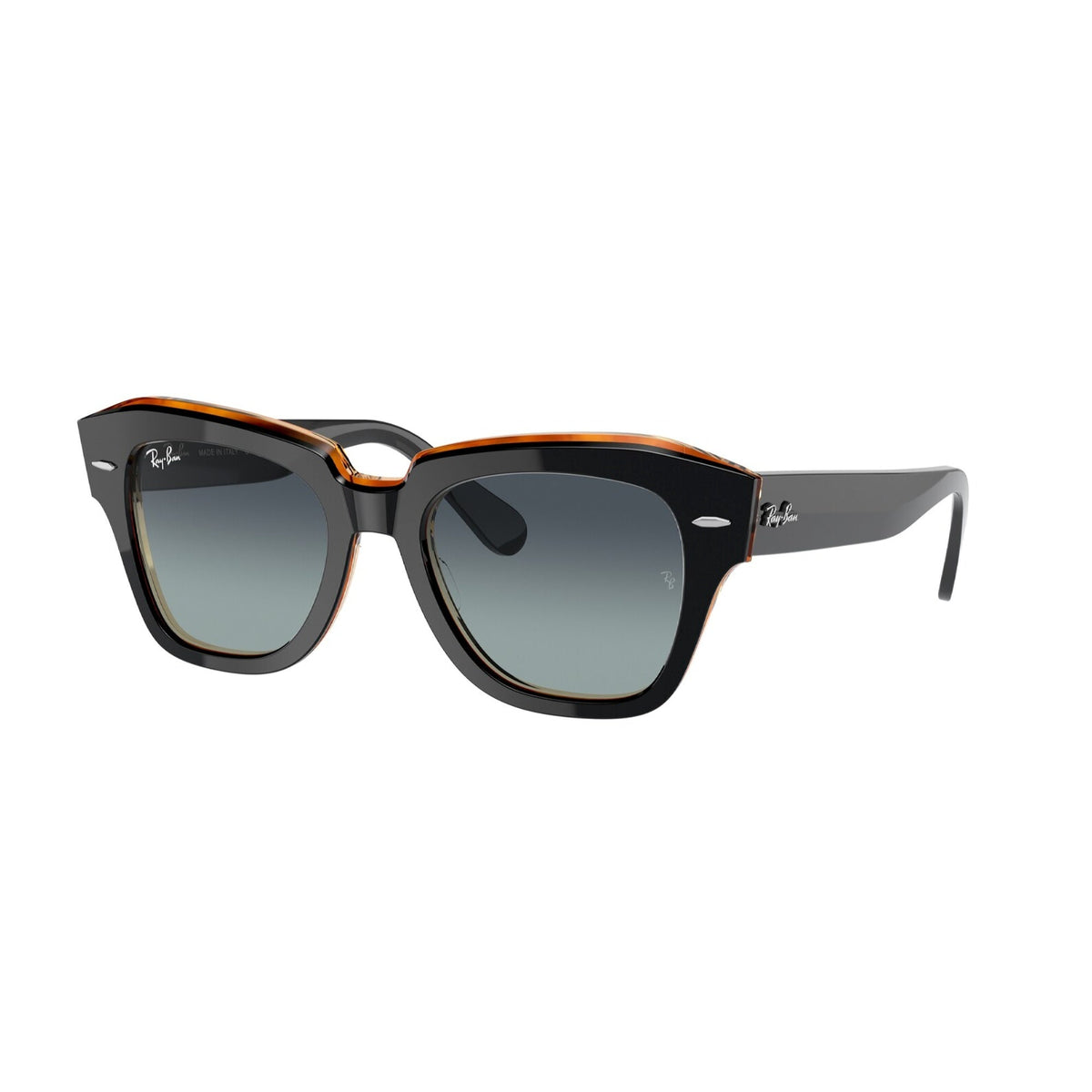 Ray-Ban Unisex Sunglasses State Street Black Grey Vintage Plastic Plastic  0RB2186 132241 49