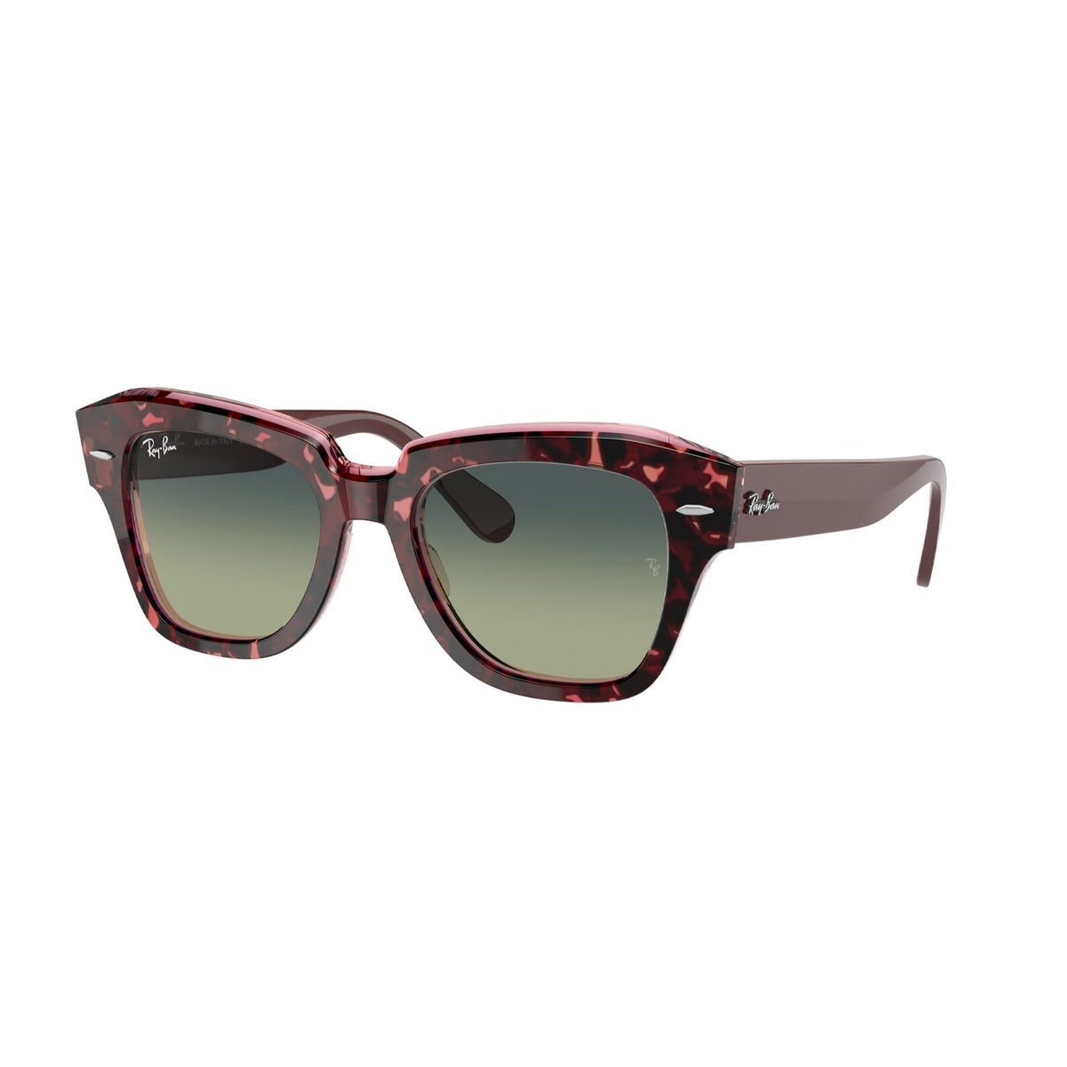 Ray-Ban Unisex Sunglasses State Street Havana Green Vintage Plastic Plastic  0RB2186 1323BH 49