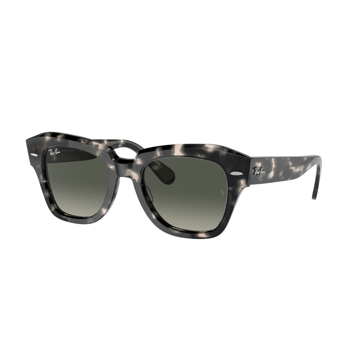 Ray-Ban Unisex Sunglasses State Street Havana Grey Gradient Plastic Plastic  0RB2186 133371 49