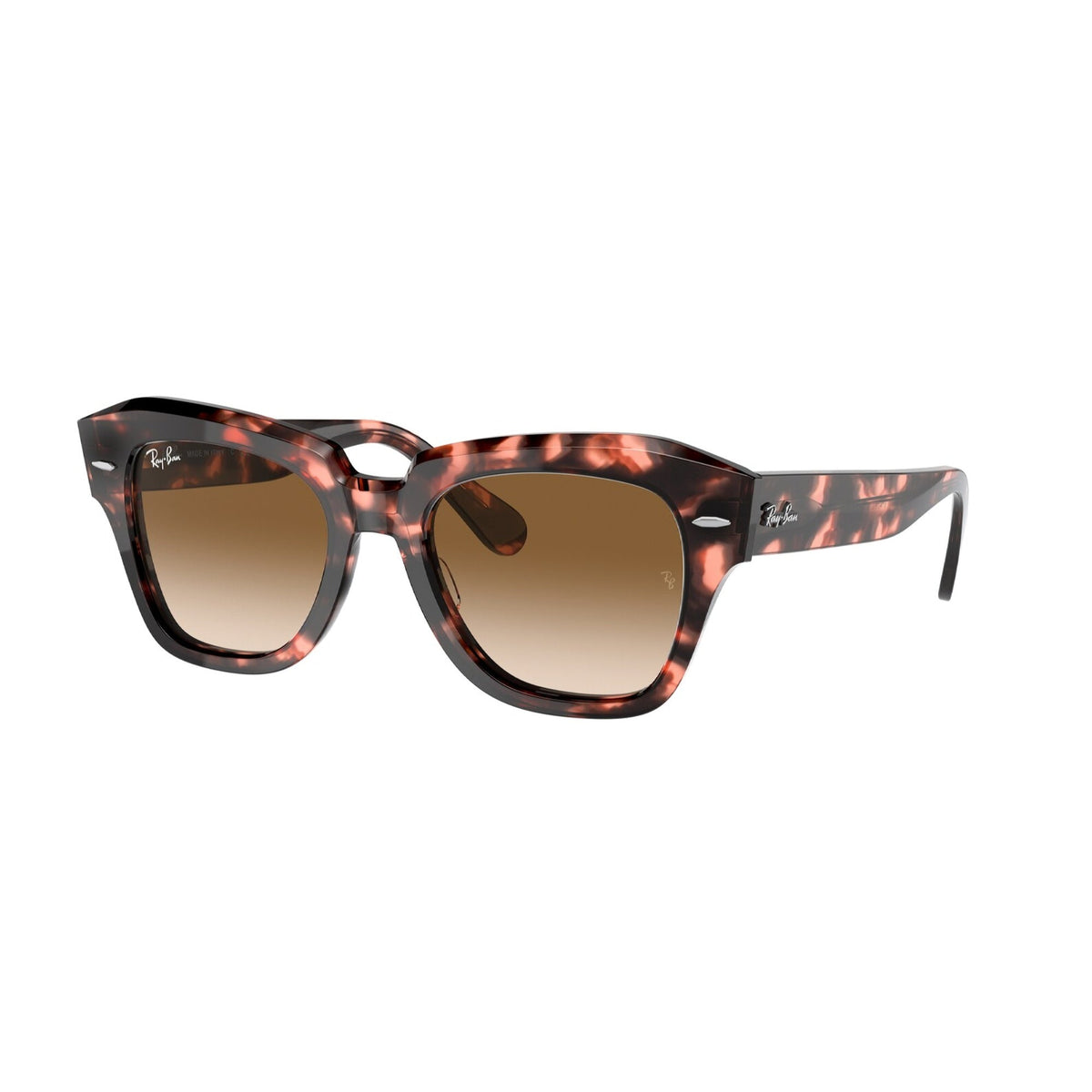 Ray-Ban Unisex Sunglasses State Street Havana Brown Gradient Plastic Plastic  0RB2186 133451 52