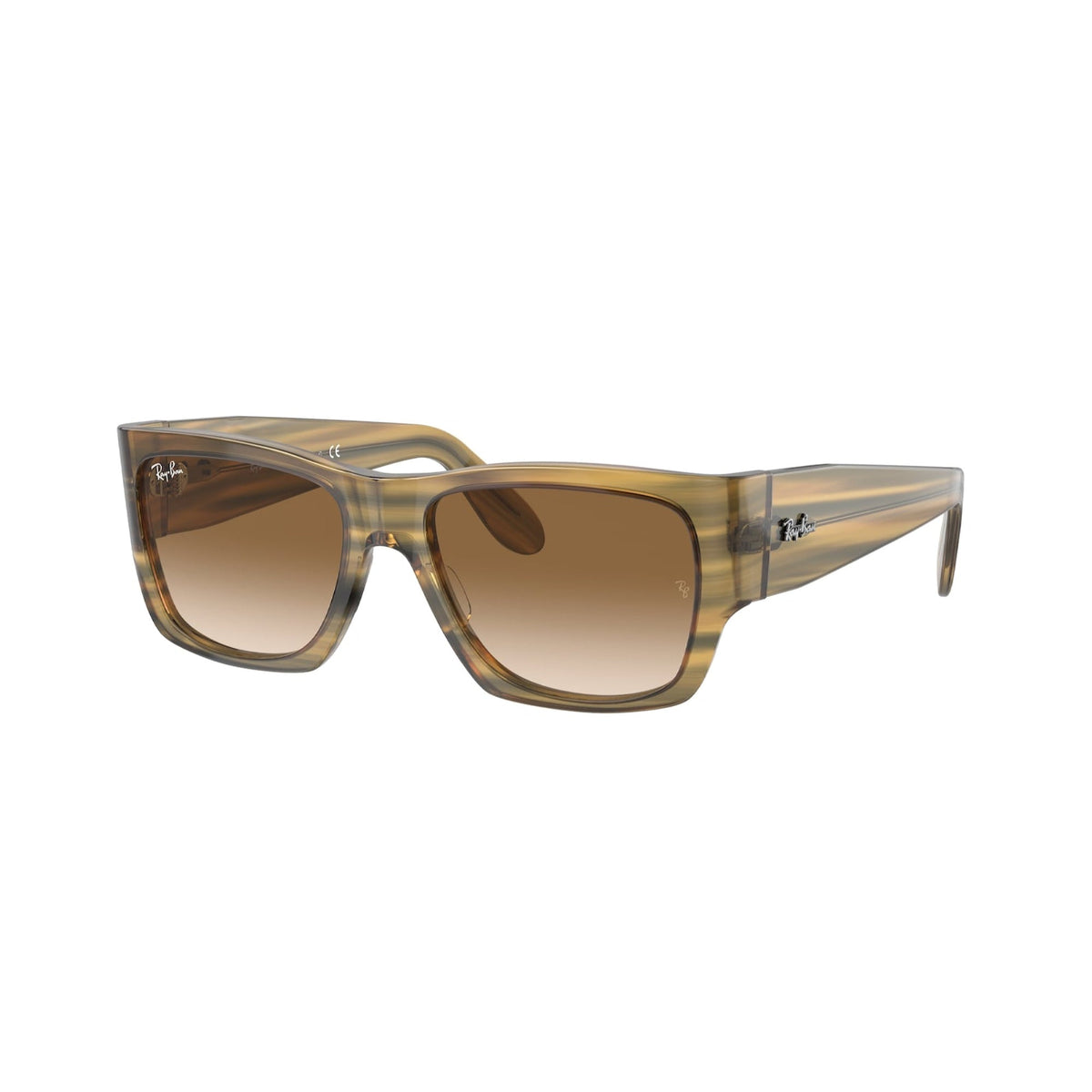 Ray-Ban Unisex Sunglasses Wayfarer Nomad Yellow Clear Gradient Brown Plastic Plastic  0RB2187 131351 54