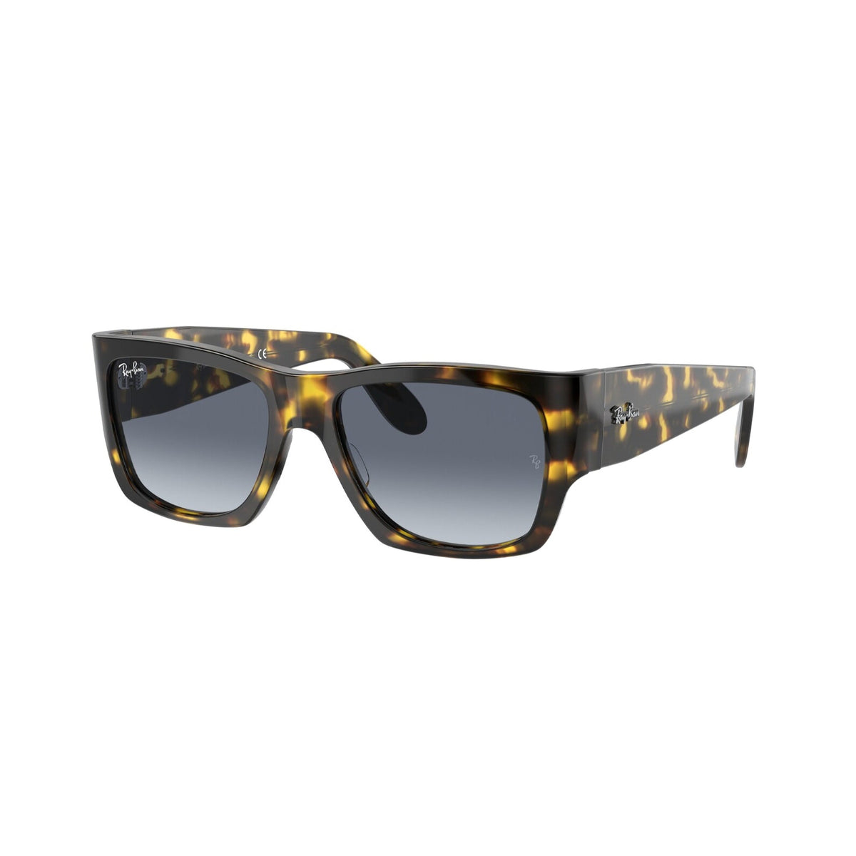 Ray-Ban Unisex Sunglasses Wayfarer Nomad Havana Light Blue Gradient Grey Plastic Plastic  0RB2187 133286 54