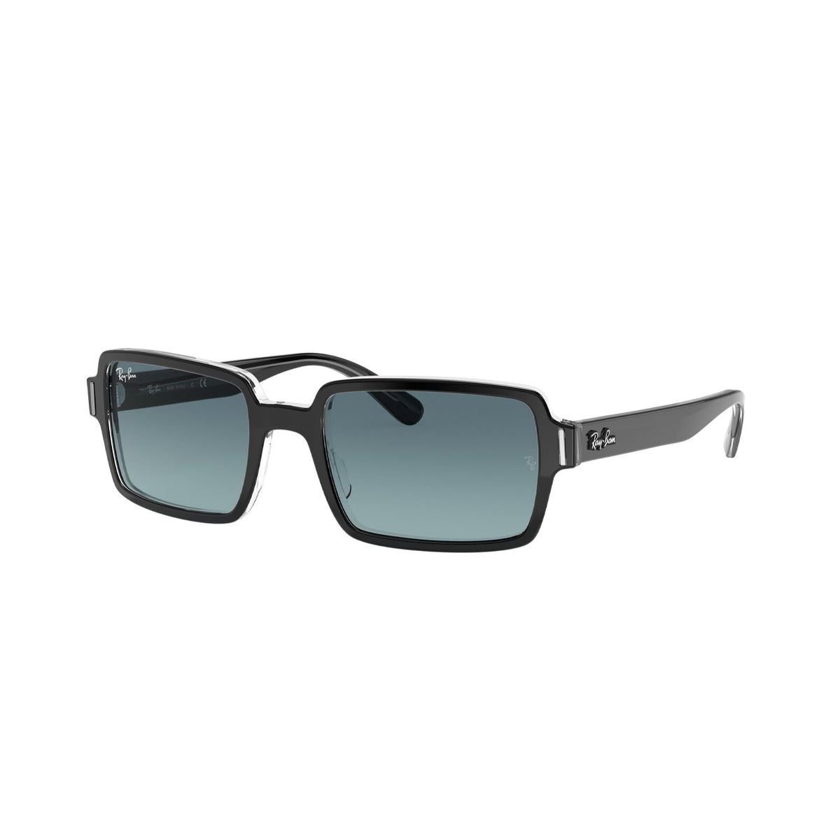 Ray-Ban Unisex Sunglasses Benji Black Blue Gradient Grey Plastic Plastic  0RB2189 12943M 52