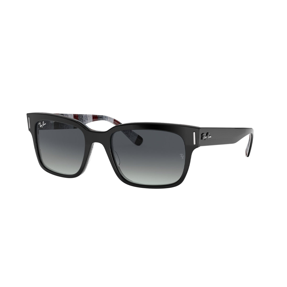 Ray-Ban Men&#39;s Sunglasses Jeffrey Black Light Grey Gradient Blue Plastic Plastic  0RB2190 13183A 53