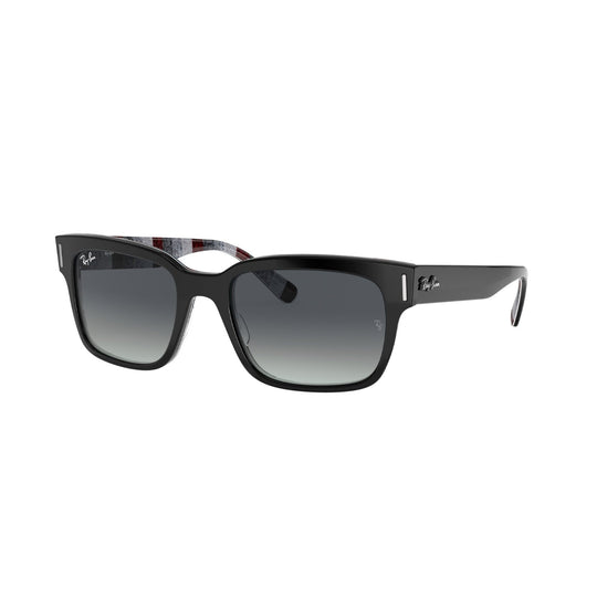 Ray-Ban Men's Sunglasses Jeffrey Black Light Grey Gradient Blue Plastic Plastic  0RB2190 13183A 53