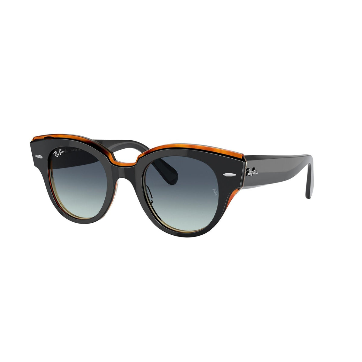 Ray-Ban Women's Sunglasses Roundabout Black Grey Gradient Plastic Plastic  0RB2192 132241 47