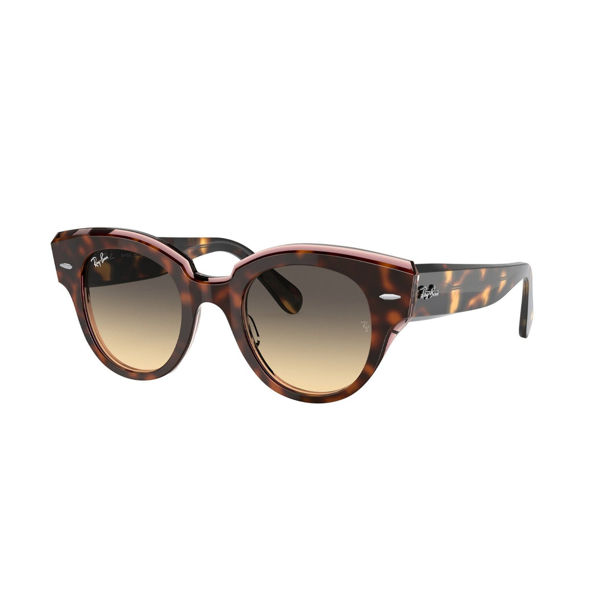 Ray-Ban Women's Sunglasses Roundabout Havana Brown Gradient Plastic Plastic  0RB2192 1324BG 47