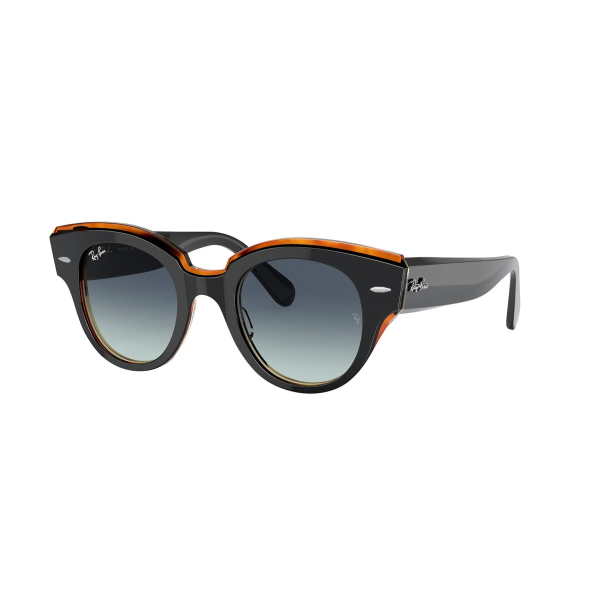 Ray-Ban Women's Sunglasses Roundabout Black Grey Gradient Plastic Plastic  0RB2192F 132241 47
