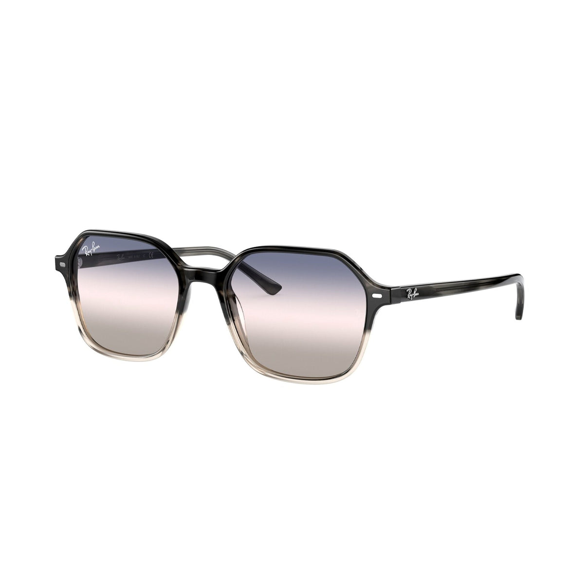 Ray-Ban Unisex Sunglasses John Havana Pink Gradient Blue Gradient Grey Plastic Plastic  0RB2194 1326GE 53