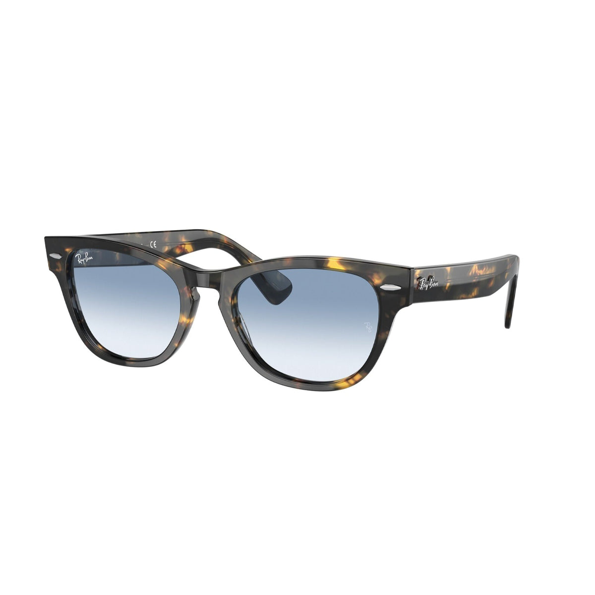 Ray-Ban Unisex Sunglasses Laramie Havana Clear Gradient Blue Plastic Plastic  0RB2201 13323F 54