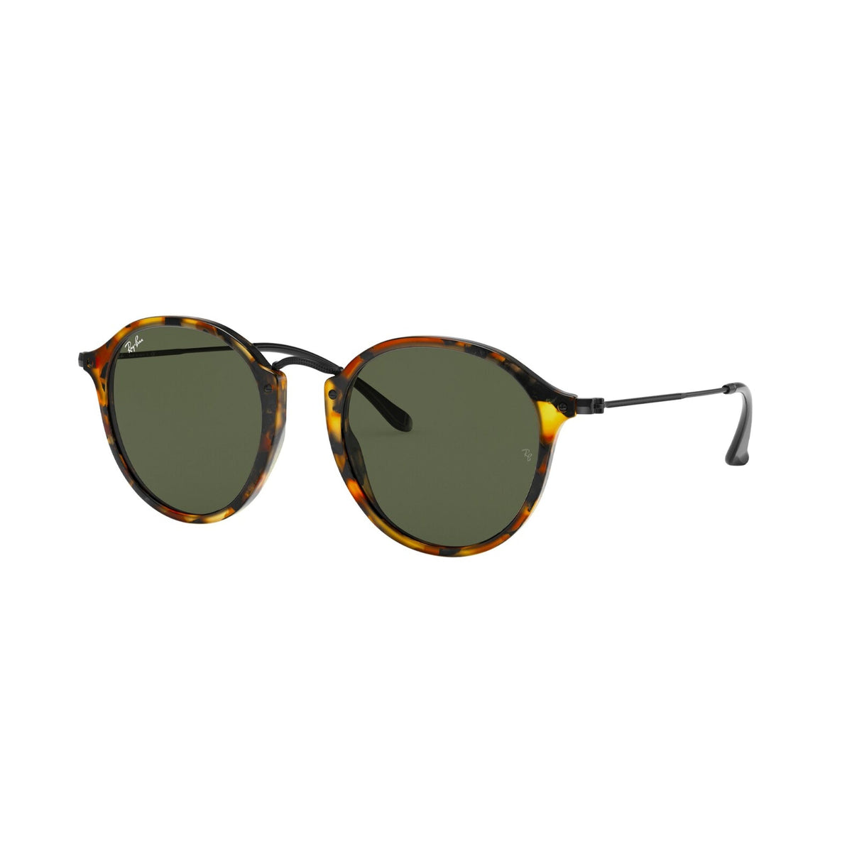 Ray-Ban Unisex Sunglasses Round Havana G-15 Green Plastic Plastic  0RB2447 1157 49