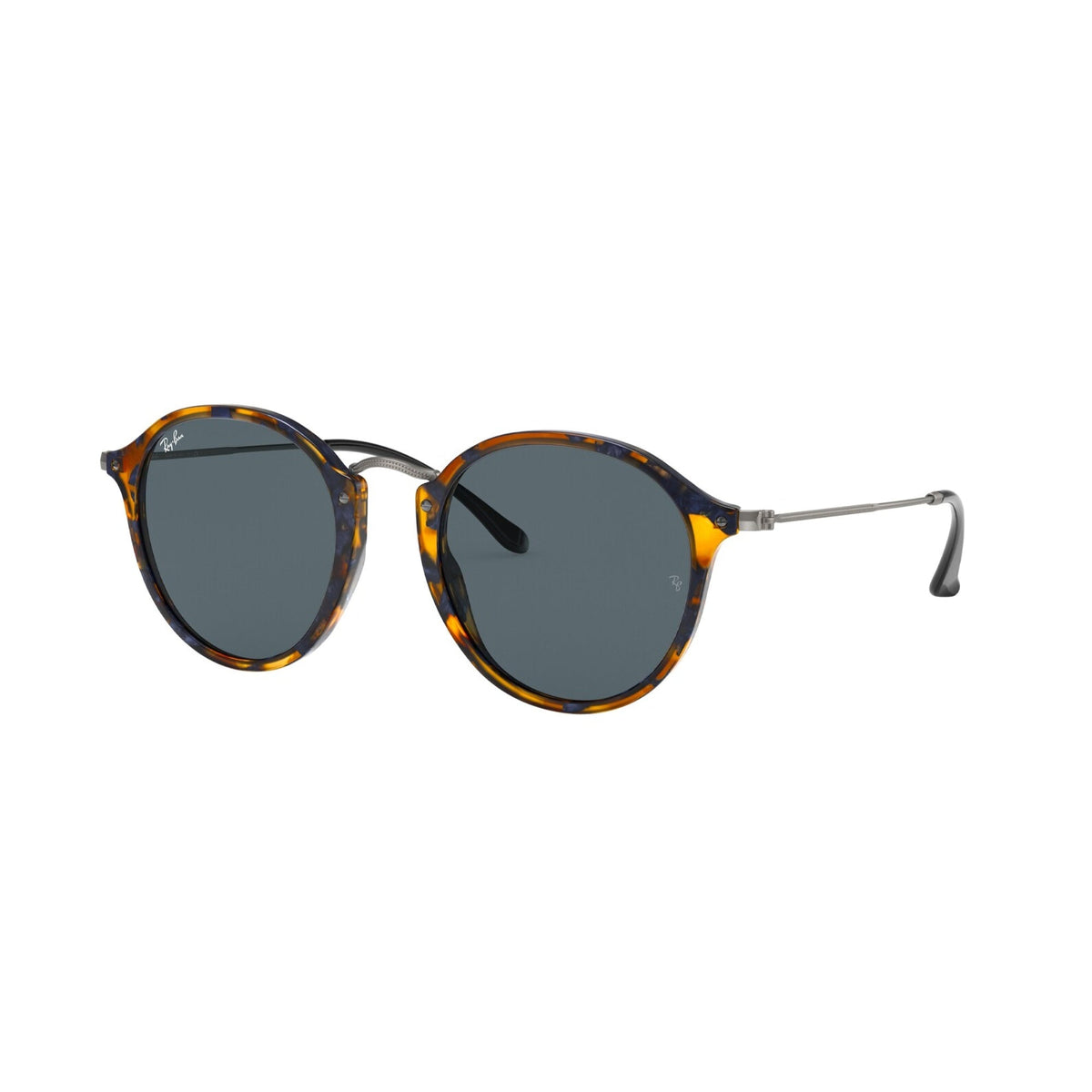 Ray-Ban Unisex Sunglasses Round Havana Blue Plastic Plastic  0RB2447 1158R5 49