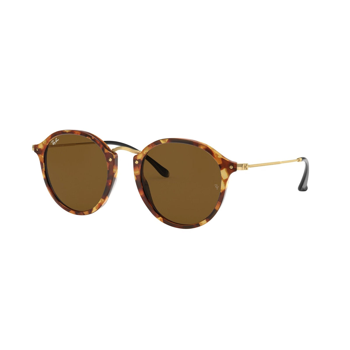 Ray-Ban Unisex Sunglasses Round Havana B-15 Brown Plastic Plastic  0RB2447 1160 49