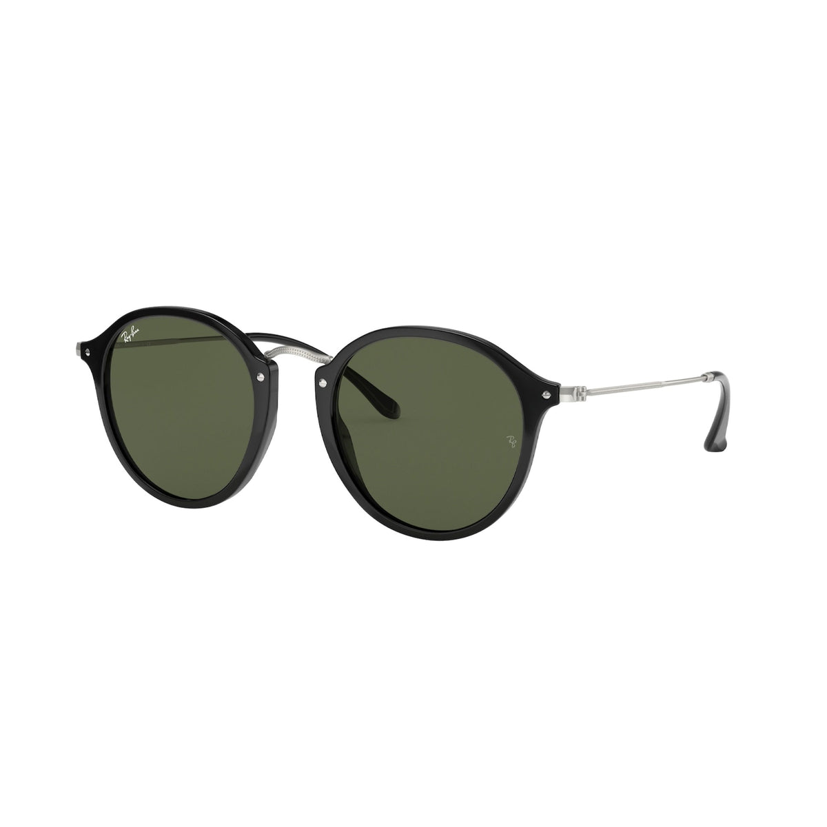 Ray-Ban Unisex Sunglasses Round Black G-15 Green Plastic Plastic  0RB2447 901 52