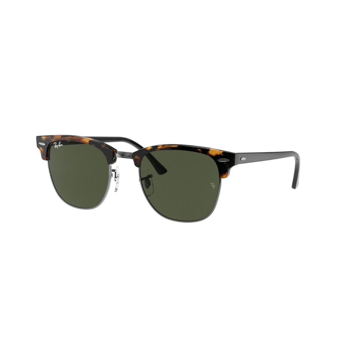 Ray-Ban Unisex Sunglasses Clubmaster Havana G-15 Green Plastic Plastic  0RB3016 1157 51