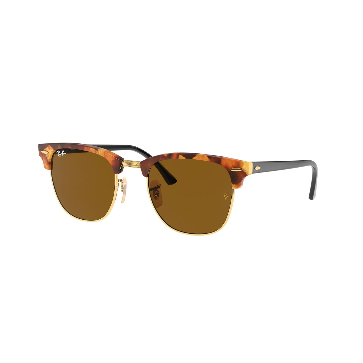 Ray-Ban Unisex Sunglasses Clubmaster Havana B-15 Brown Plastic Plastic  0RB3016 1160 51